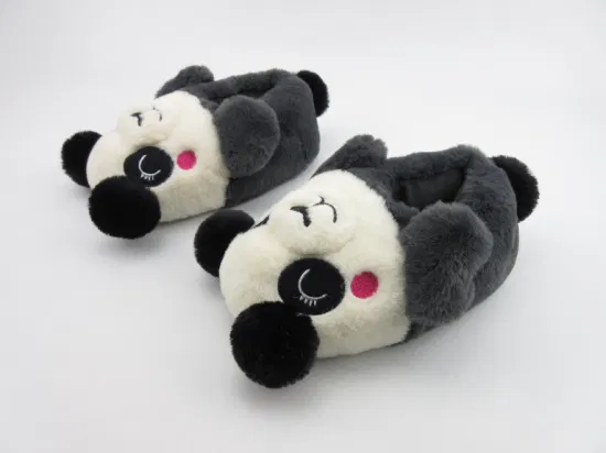 Scarpe di peluche per interni Calzature novità carine Giocattoli personalizzati Pantofola animale panda