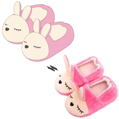 Pantofola da coniglio cartone animato per bambini scarpe calde da interno per bambini casa non